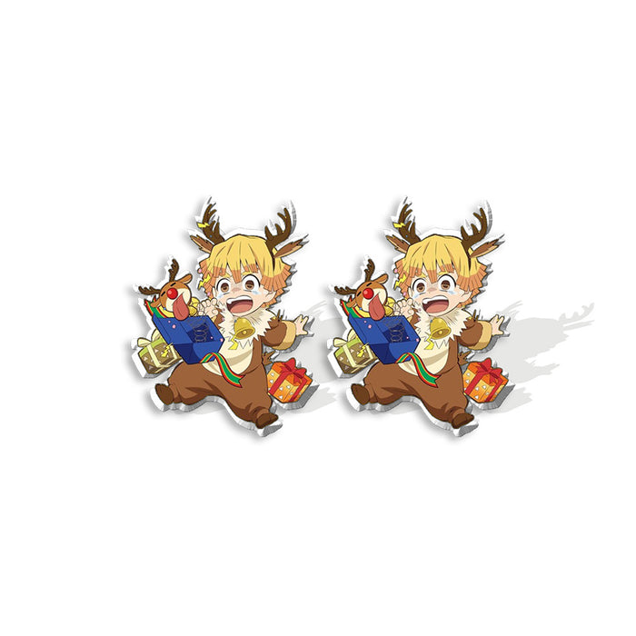 Wholesale Earrings Acrylic Christmas Cartoon Character Fun Stud Earrings MOQ≥2 JDC-ES-XiangL031