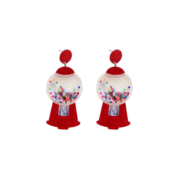 Wholesale Earrings Acrylic Stereo Gacha Machine Rice Beads MOQ≥2 JDC-ES-MOSHU030