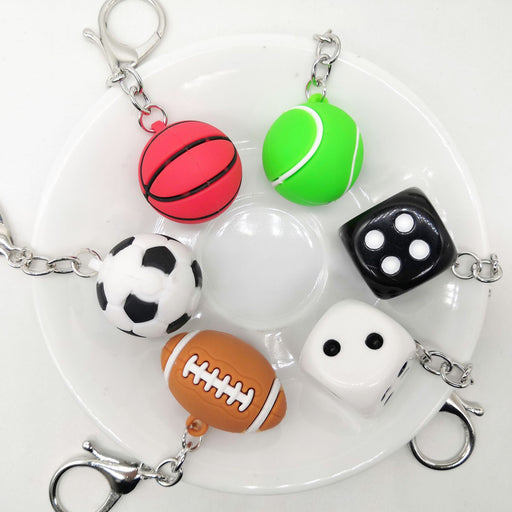 Jewelry WholesaleWholesale Dice Resin Soft Rubber Rugby Basketball Tennis Keychain MOQ≥2 JDC-KC-NanH001 Keychains 南慧 %variant_option1% %variant_option2% %variant_option3%  Factory Price JoyasDeChina Joyas De China