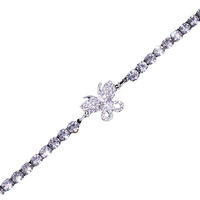 Wholesale Crystal Butterfly Anklet JDC-AS-XinS025