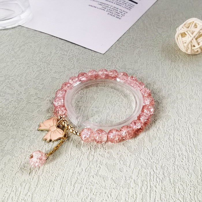 Wholesale Girls Crystal Bracelet Single Circle Small Fresh Girl MOQ2≥10 JDC-BT-LiM004