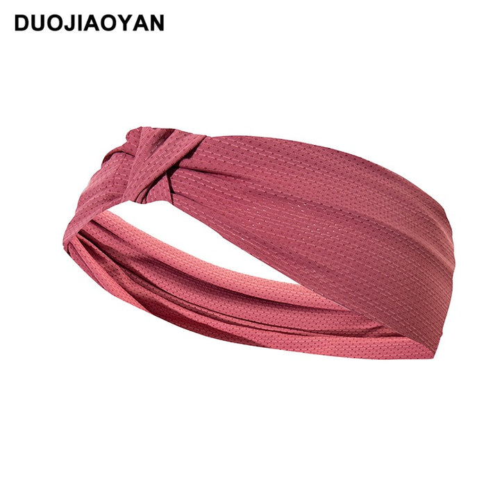 Wholesale Headband Breathable Nylon Solid Color Stretch Sports Sweat-absorbing MOQ≥3 JDC-HD-Jiaoy021