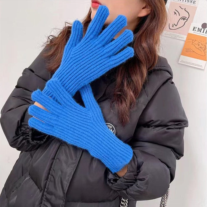 Wholesale Gloves Nylon Solid Color Knitted Fingerless Touch Screen JDC-GS-Jiuge001