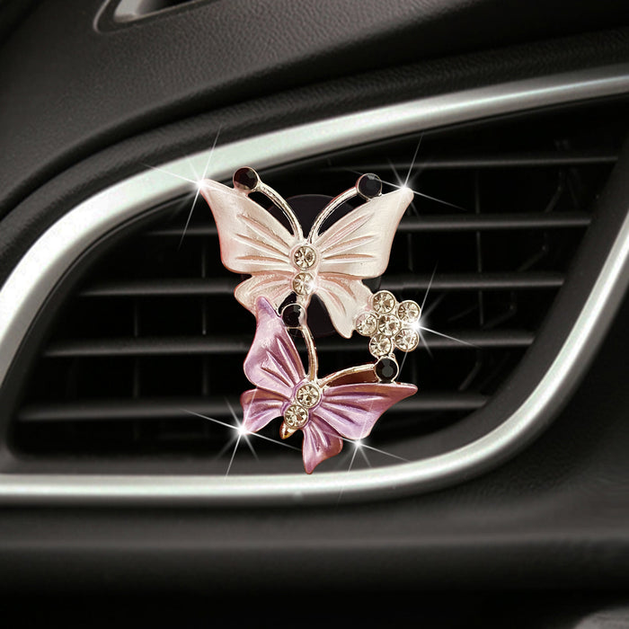 Wholesale Aromatherapy Car Metal Color Butterfly Decorative Clip JDC-CA-ZNYK003