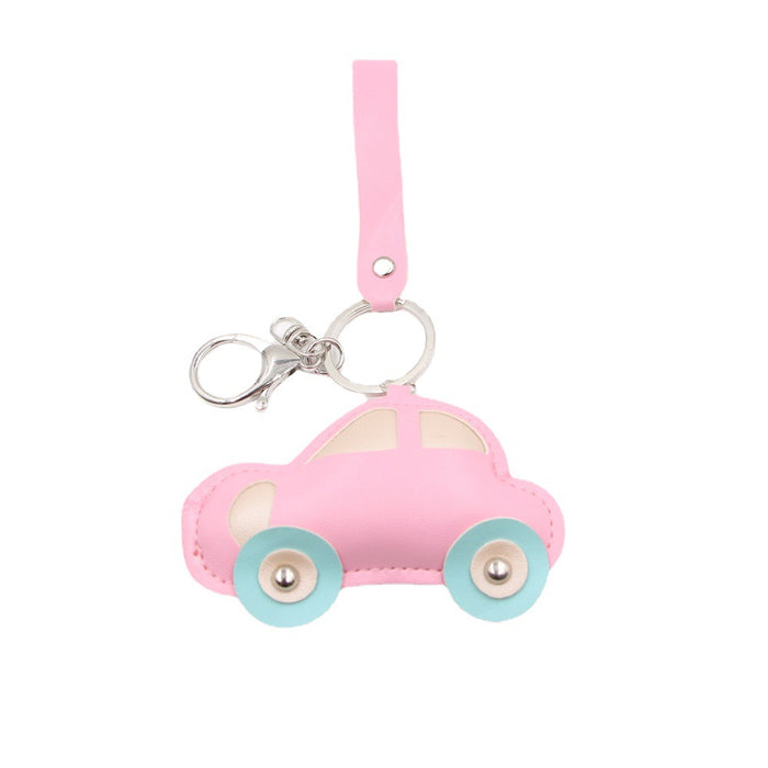 Wholesale Keychains Leather PU Stereo Cotton Filling Small Car (F) JDC-KC-Zuge076