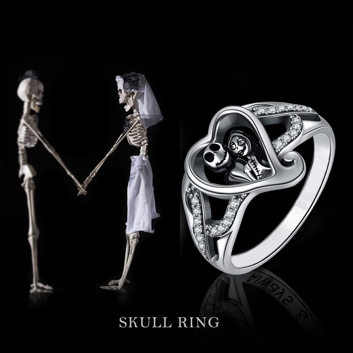 Wholesale Rings Alloy Halloween Heart Jack Skull MOQ≥5 JDC-RS-YuanY001