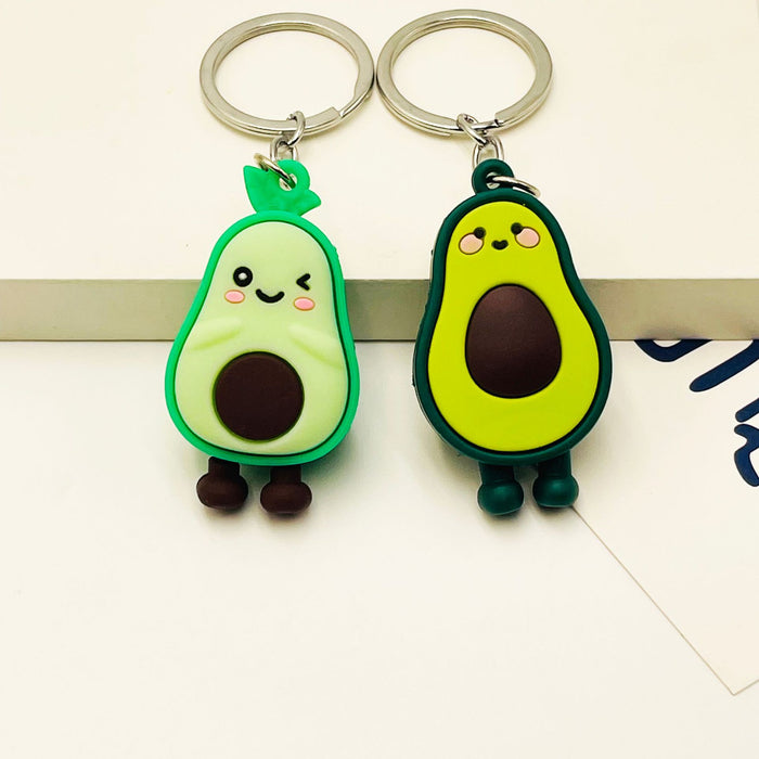 Wholesale Keychains PVC Alloy Cute Cartoon Animation Avocado (M) JDC-KC-XiangY046