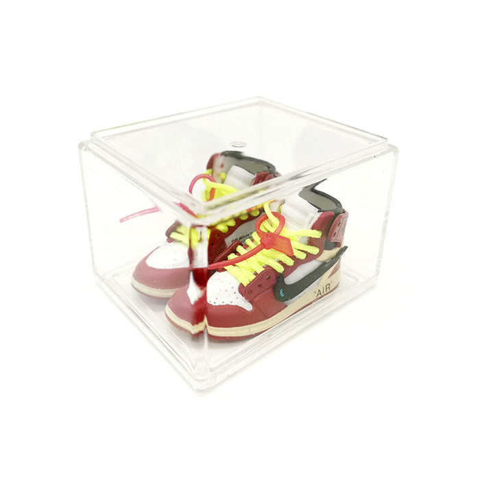 Wholesale Enamel Sneakers Plastic Transparent Box Keychains Ornaments JDC-KC-TuoH009