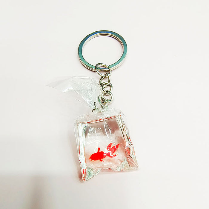 Wholesale Keychains Resin Imitation Goldfish Carp Imitation Water Bag MOQ≥5 JDC-KC-MiaoY015