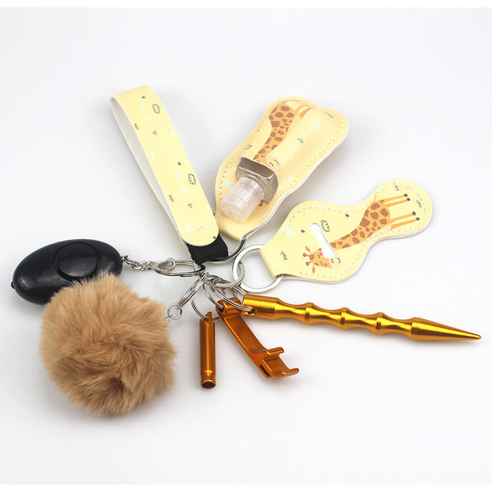 Wholesale Keychain Artificial Leather Cartoon Hairball Keychain MOQ≥2 JDC-KC-ChaoH083
