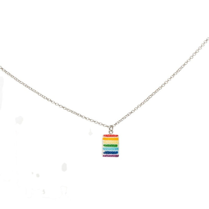 LGBT LGBT LGBT Amor de huellas dactilares Forma de nubes Rainbow Patrón de elemento gay Collar JDC-Ne-Yinh031