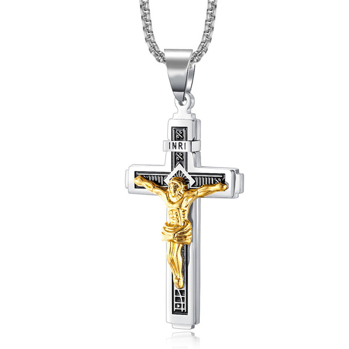 Wholesale Necklaces Alloy Rhinestone Cross Religious MOQ≥2 JDC-NE-YiHao002