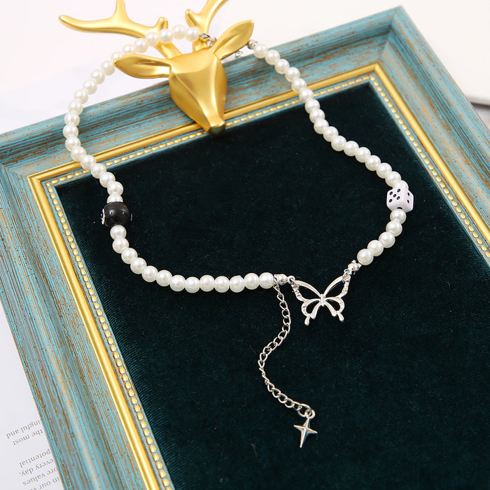 Wholesale Necklaces Alloy Butterfly Pearl Necklace JDC-NE-F275
