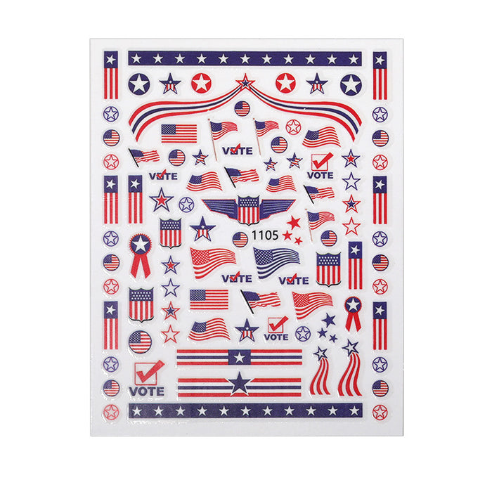 Wholesale 4th of July Independence Day Nail Stickers JDC-ST-XDa001