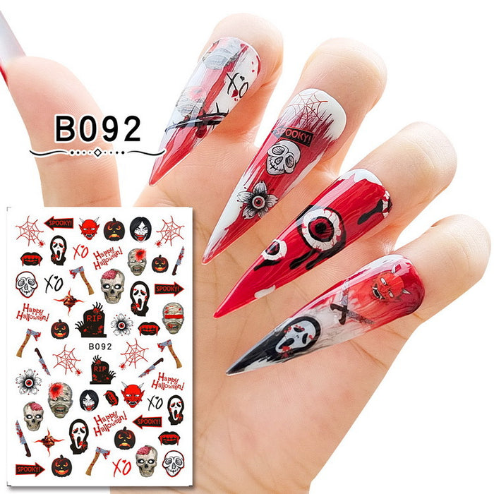 Wholesale Eco Resin Halloween Series Nail Stickers JDC-NS-Jinjia001