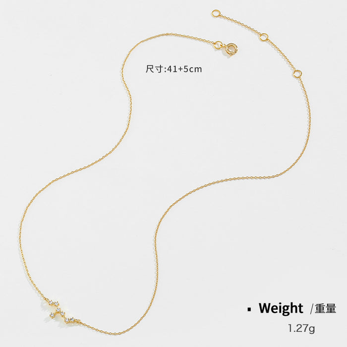 Wholesale Necklace Copper Inlaid Zirconia 12 Constellation Clavicle Chain MOQ≥2 JDC-NE-Kenjie006