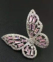 Wholesale 925 Silver Needle Zircon Butterfly Copper Earrings MOQ≥2 JDC-ES-LYun001
