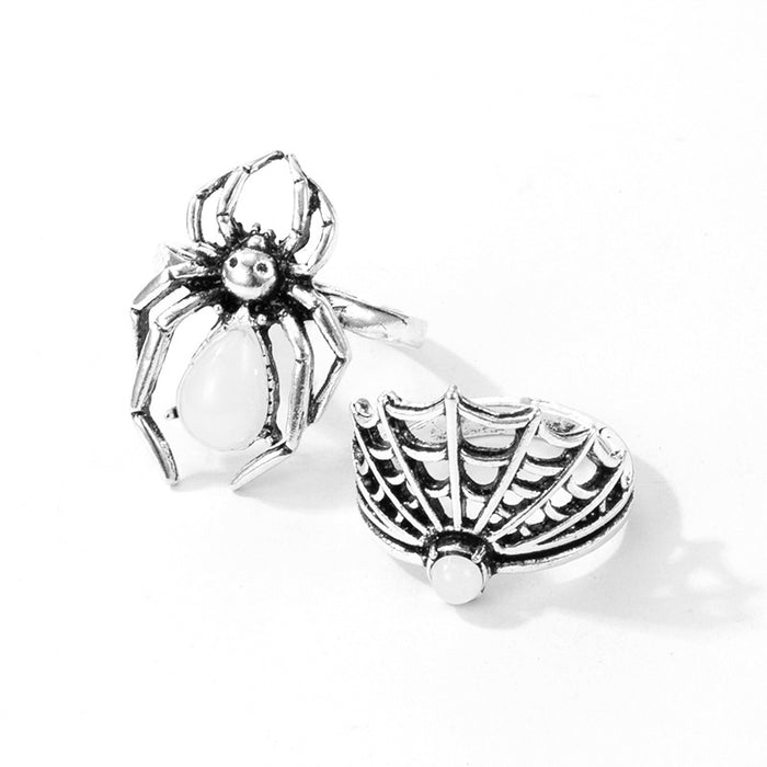 Wholesale Rings Alloy Halloween Spider Two Piece JDC-RS-C003