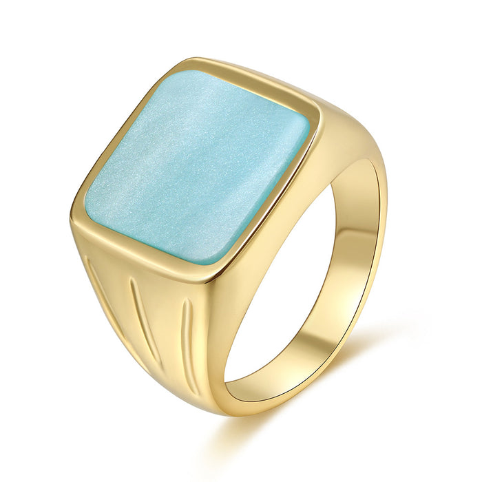 Wholesale Rings Brass Fade-Free Square JDC-RS-WuB005