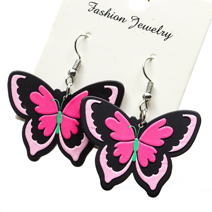 Wholesale Butterfly Personality Exaggerated Acrylic Large Butterfly Ring JDC-ES-Songx029