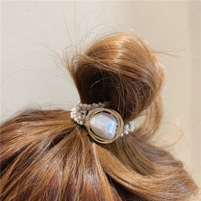 Wholesale Hair Scrunchies Mixed Material Pearl Temperament JDC-HS-QinX001