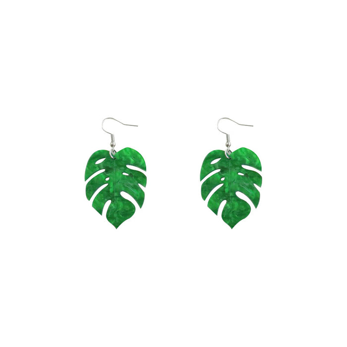 Wholesale Earrings Acrylic Leaf Maple Leaf Long JDC-ES-MOSHU066