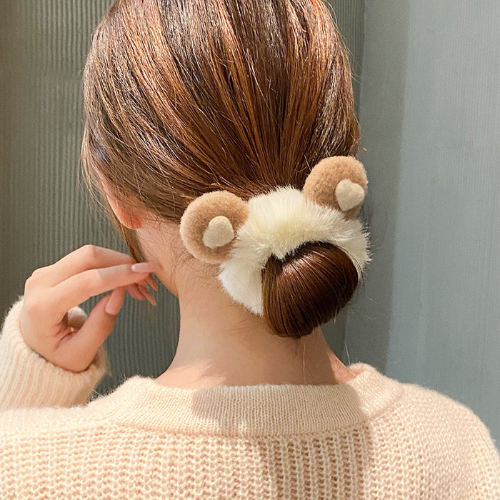 Wholesale Rabbit Ear Plush Hair Scrunchies JDC-HS-YuTing006