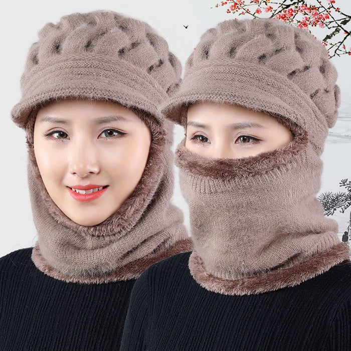 Wholesale Hat Wool Winter Fleece One-piece Knitted Hat JDC-FH-BXY001