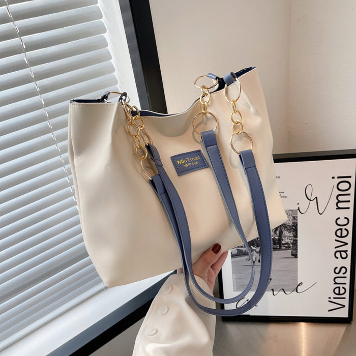 Wholesale Handbag PU Simple Chain Large Capacity Shoulder Tote Bag JDC-HB-AYF003