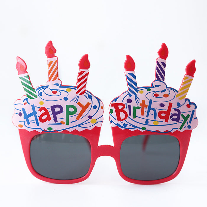 Gafas de sol al por mayor Marco de plástico Cumpleaños divertidos MOQ≥2 JDC-SG-CHUY001