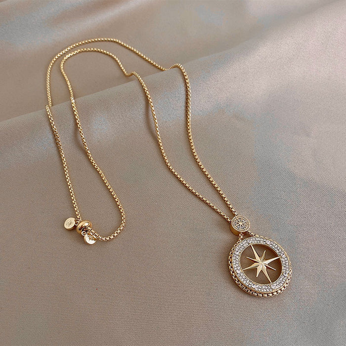 Wholesale eight star necklace autumn and winter accessories alloy MOQ≥2 JDC-NE-YouH022
