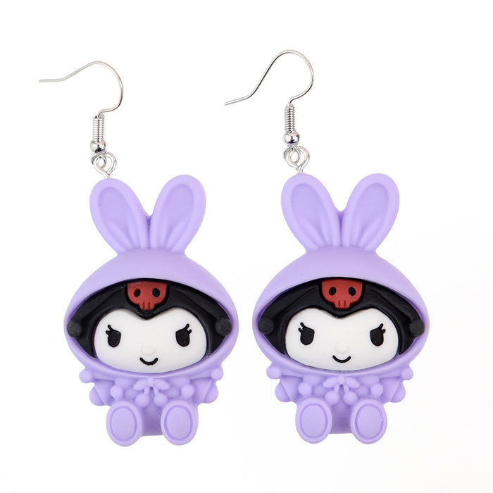 wholesale earrings plastic cartoon animals MOQ≥2 JDC-ES-niqing018