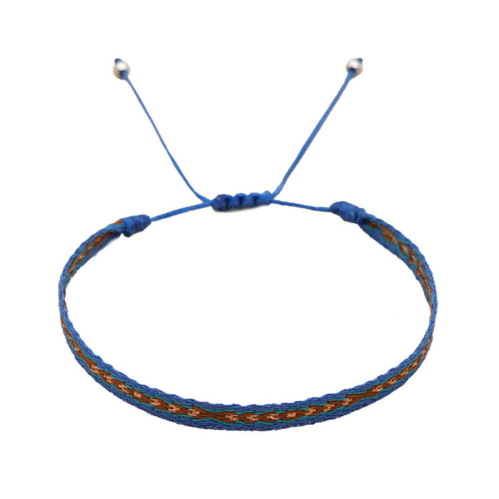 Wholesale Ethnic Wind Ribbon Pure Hand Woven Bracelet JDC-BT-HeY021