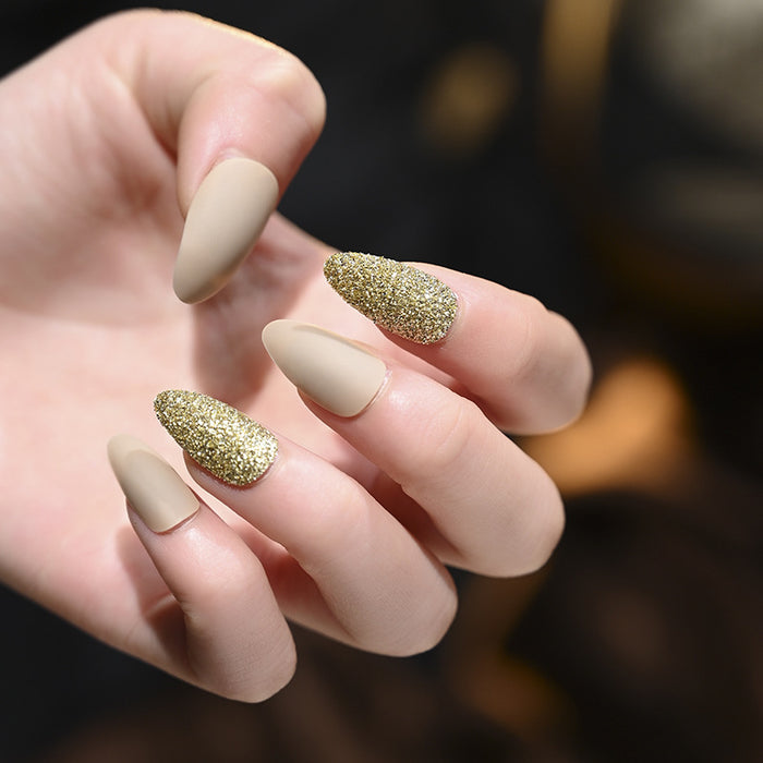 Scrub Glitter de uñas de matorral al por mayor ABS Resin impermeable pegatinas de uñas 24 piezas/caja JDC-NS-CMM001