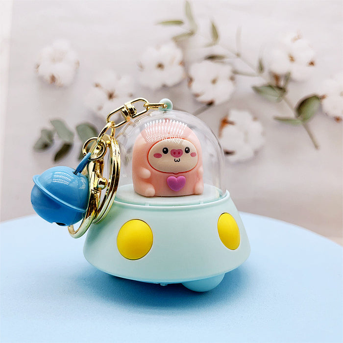 Wholesale Keychains Plastic Cartoon Cute Pink Pig Projector Lamp MOQ≥2 JDC-KC-DMF030