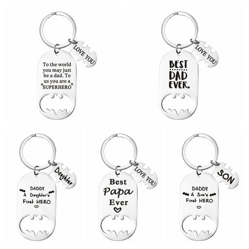 Jewelry WholesaleWholesale Father's Day Gift Stainless Steel Bottle Opener Keychain MOQ≥2 JDC-KC-XiM001 Keychains 浠蒙 %variant_option1% %variant_option2% %variant_option3%  Factory Price JoyasDeChina Joyas De China