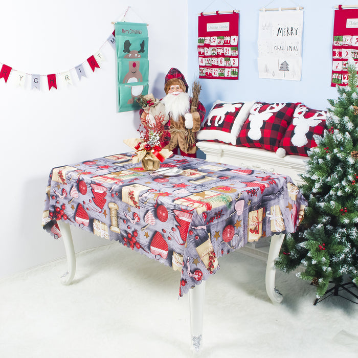 Wholesale Decorative Christmas Tablecloth Cartoon Polyester Tablecloth MOQ≥2 JDC-DCN-Cunj006