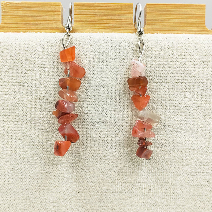 Wholesale pure handmade crystal stone natural stone  earrings JDC-ES-DY019