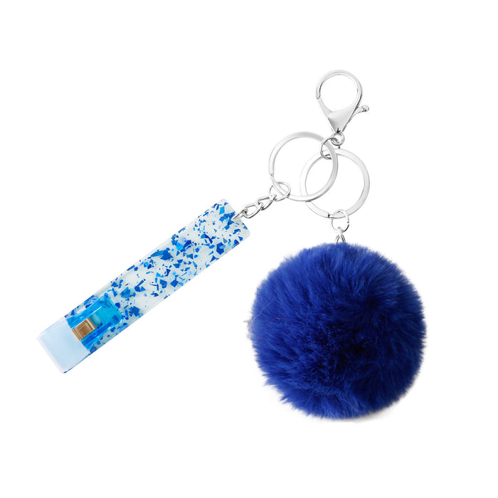 Wholesale Keychains Acrylic Hairball Contactless Bank Card Accessor Protects Long Nails Card Holder MOQ≥2 JDC-KC-JM054