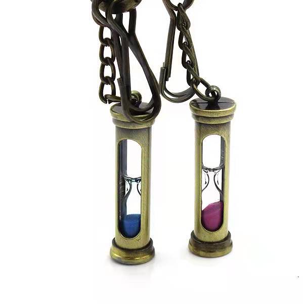 Wholesale Keychain Alloy Vintage Bronze Oil Lamp Hourglass MOQ≥2 JDC-KC-CZhan002