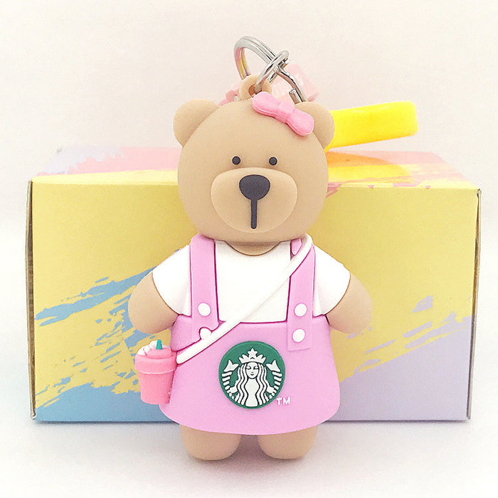 Wholesale Keychains PVC Hardware Cute Cartoon Bear (M) MOQ≥2 JDC-KC-RunN004