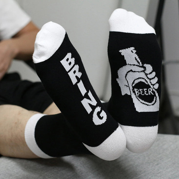 Wholesale cotton socks soles English alphabet socks couple seasons JDC-SK-QAng006