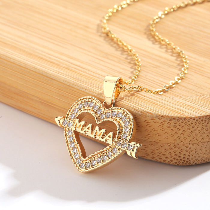 Jewelry WholesaleWholesale Mother's Day heart shaped micro zircon necklace JDC-NE-HX012 Necklaces 鸿玺 %variant_option1% %variant_option2% %variant_option3%  Factory Price JoyasDeChina Joyas De China