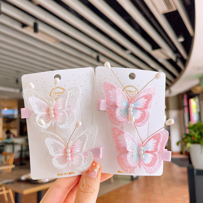 Wholesale Embroidery Stereo Simulation Butterfly Sweet Hair Clip JDC-HC-XYi002