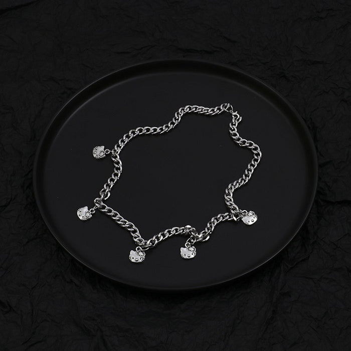 Wholesale Necklace Alloy Retro Cat Necklace Earrings MOQ≥2 JDC-NE-DengC006