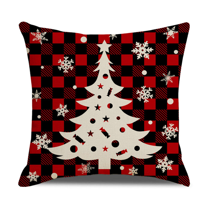 Wholesale Pillowcase Linen Christmas Print MOQ≥2 JDC-PW-yuxin004