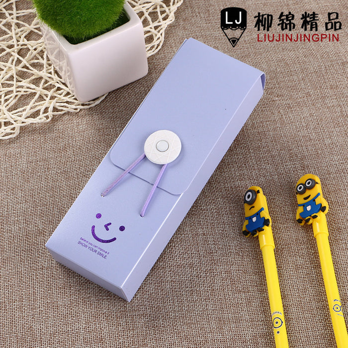 Caja de lápiz de plástico smiley al por mayor jdc-pb-liuj001
