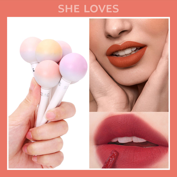 Wholesale lollipop matte non-stick cup women's non-fading matte lipstick lip glaze JDC-MK-weimei001