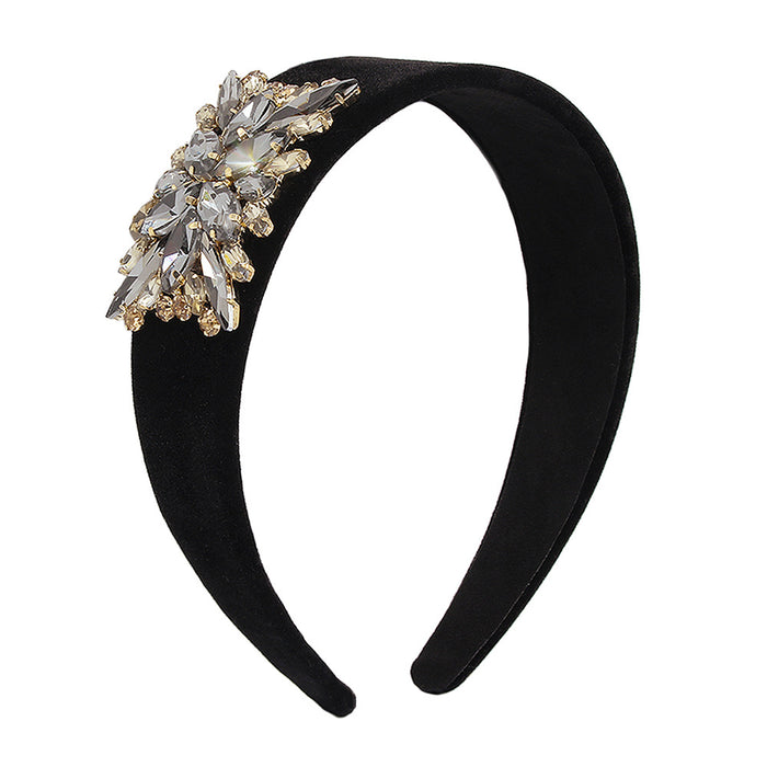 Wholesale Headband Flannel Alloy Rhinestone Gorgeous Elegant JDC-HD-YuL108