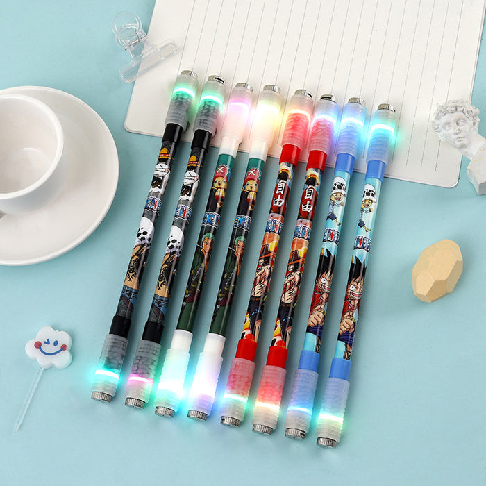 Wholesale Ballpoint Pen Anime Glowing Spinning Pen Decompression MOQ≥2 JDC-BP-XingCh001